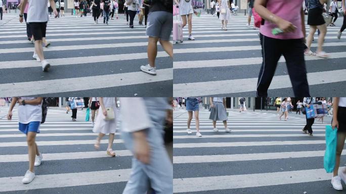 广州北京路商业步行街中秋假日逛街的市民过