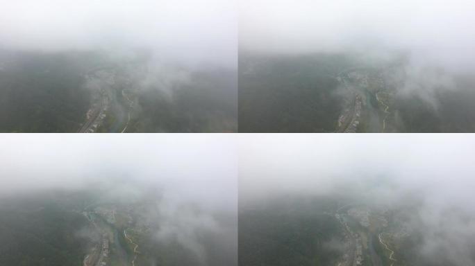 4K航拍镇远焦溪生态晨雾33秒