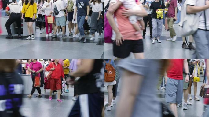 广州天河体育西地铁口节假日的人流涌动20