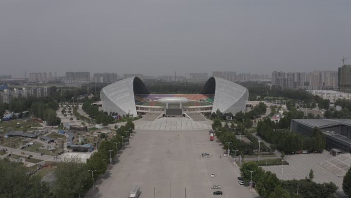 4K-log河南省体育中心航拍3