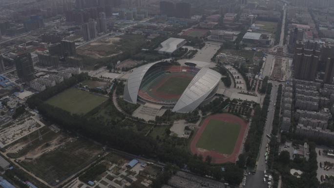 4K-log河南省体育中心航拍