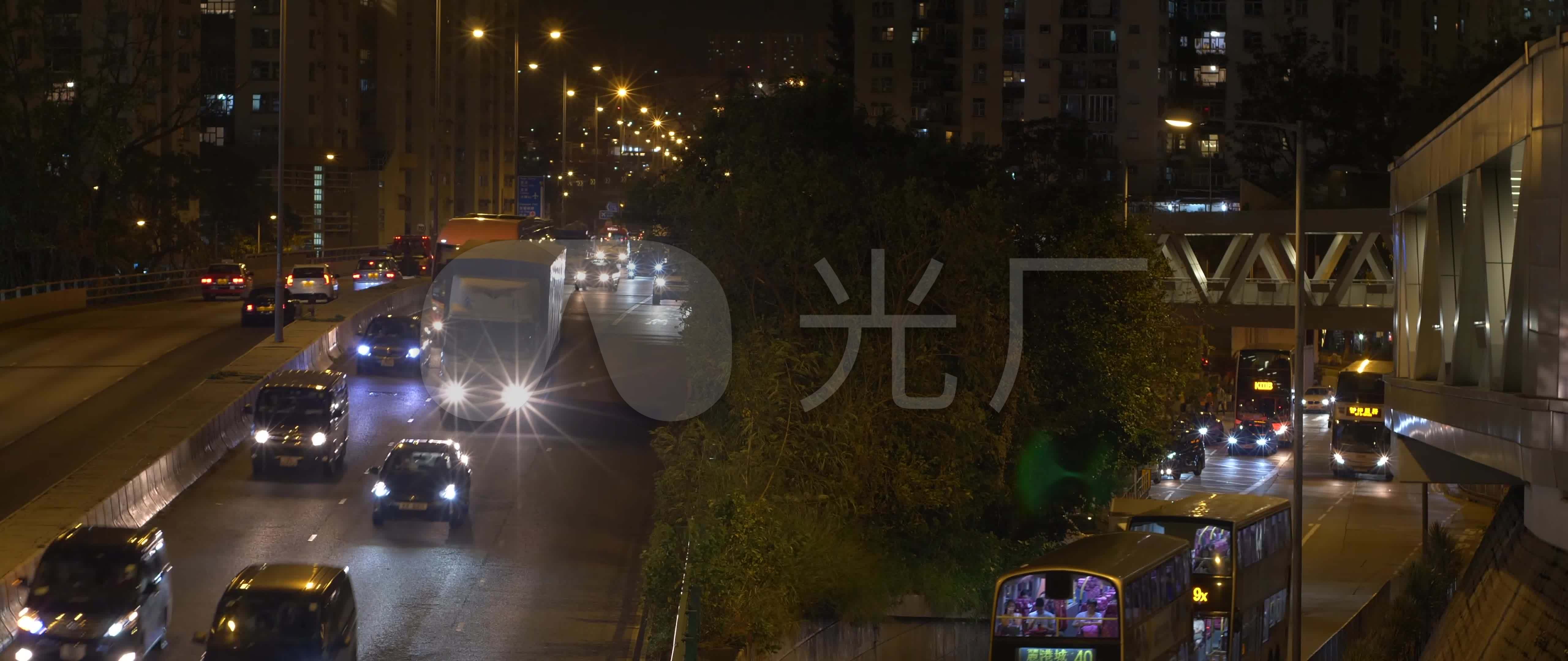 夜间公路车辆行驶_5120x2160_高清视频素材下载(编号:2948904)_实拍