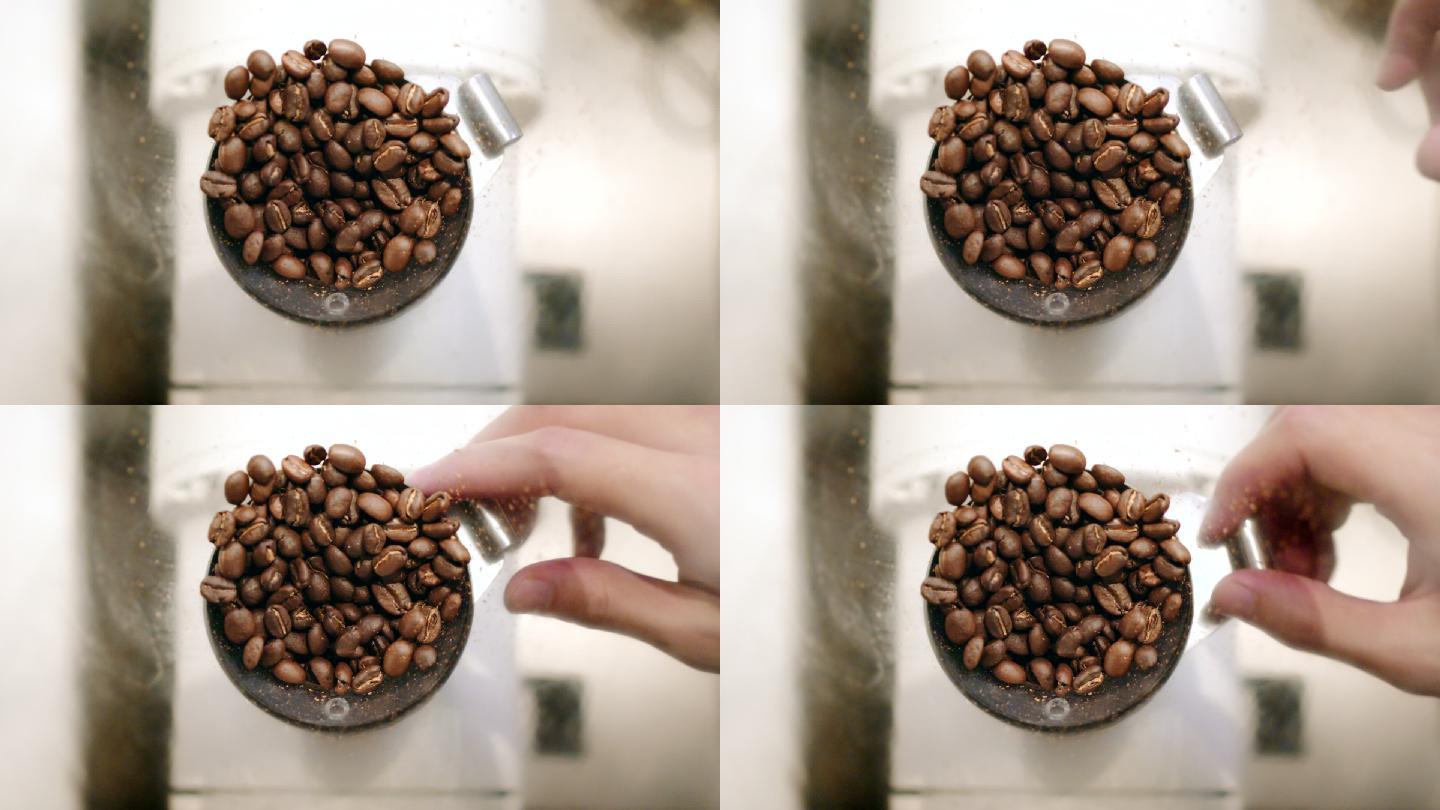 咖啡豆磨咖啡豆