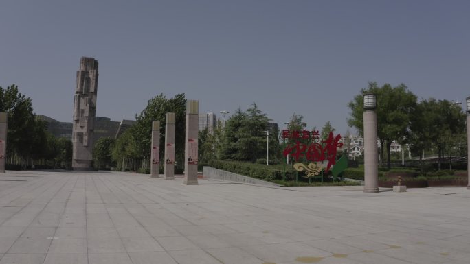 4K-log郑州图书馆航拍