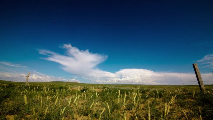 内蒙古大草原风景延时摄影