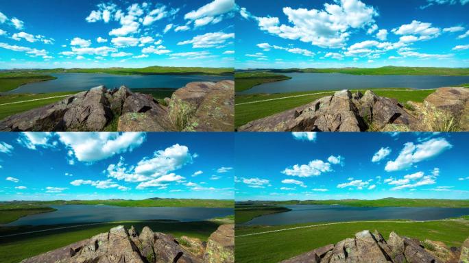 内蒙古大草原锡盟风景延时摄影