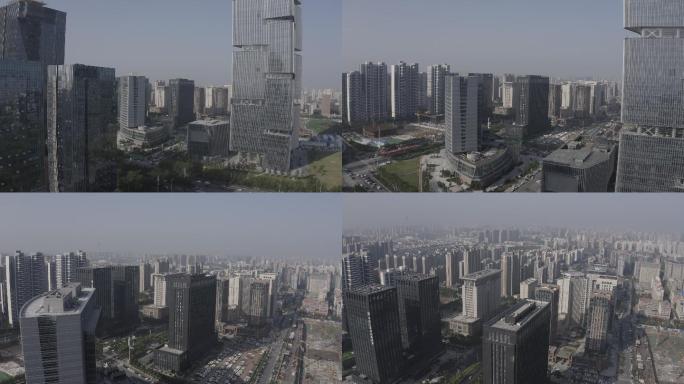 4K-log郑州绿地中心周边建筑