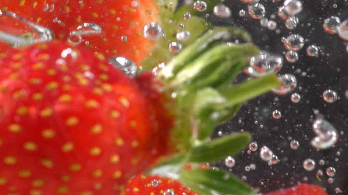 草莓水果特写微距拍摄
