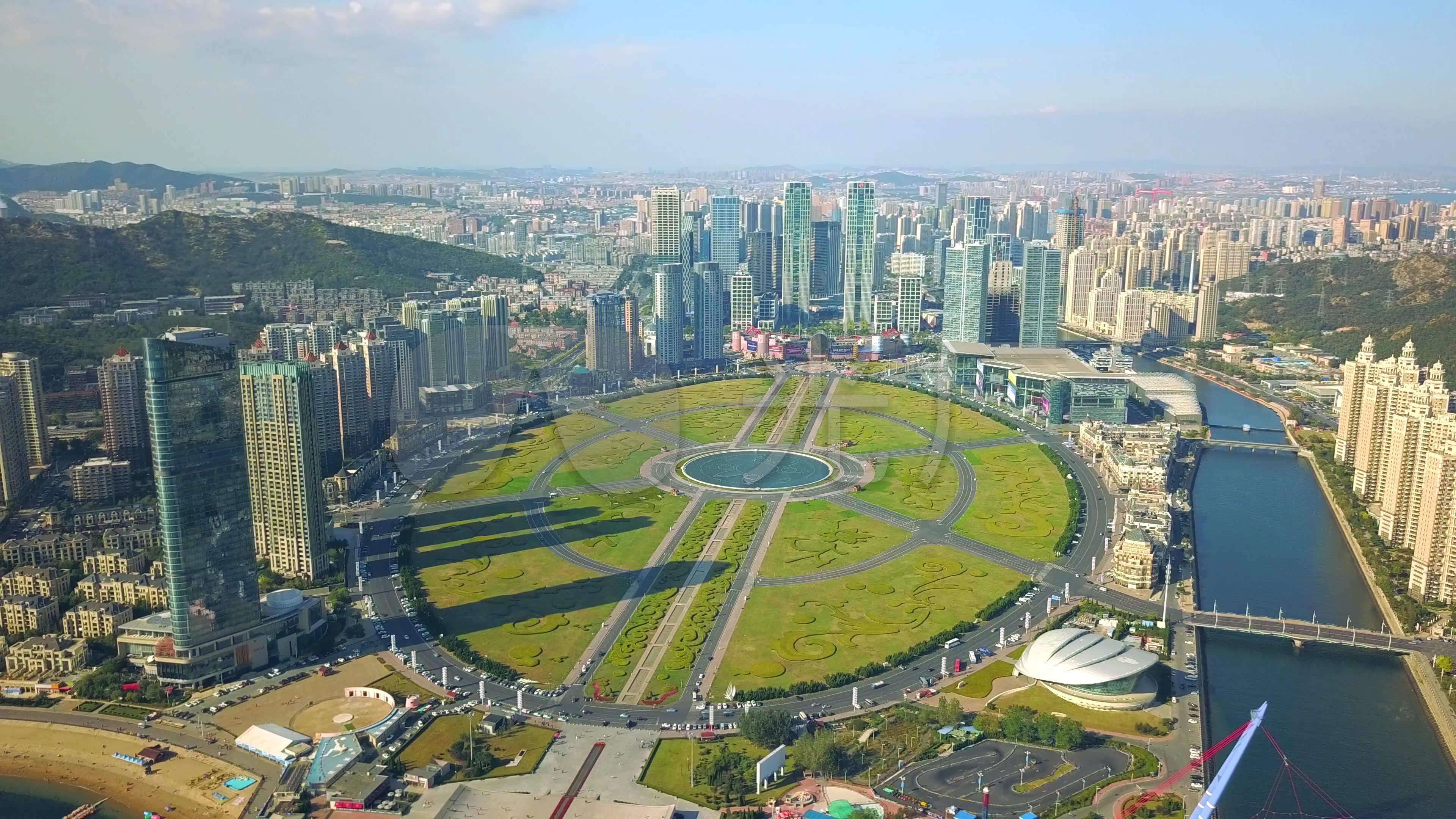 大连地标跨海大桥航拍高清摄影大图-千库网