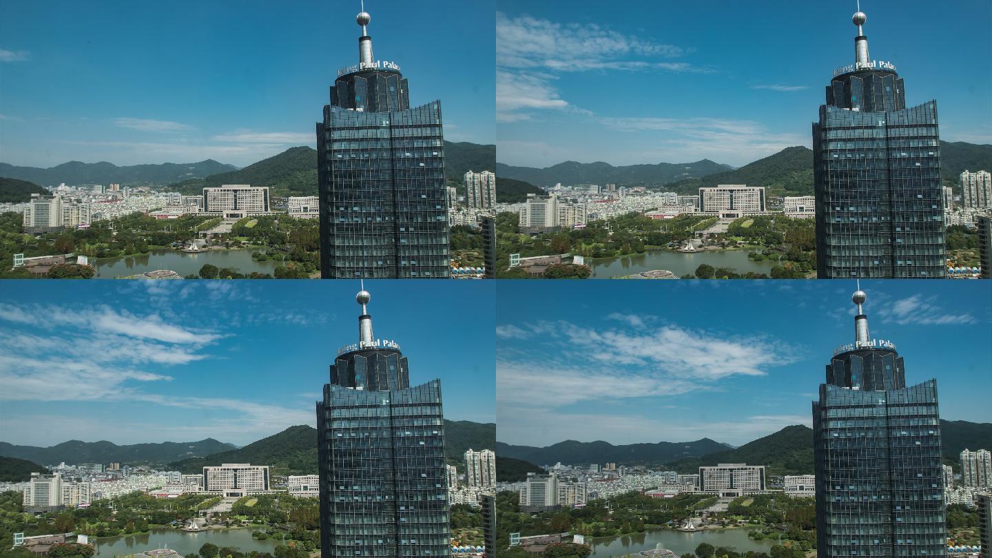 三门保罗酒店三门县政府公园延时4k