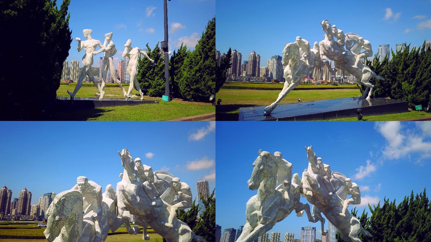 大连星海广场体育雕塑
