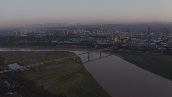 4K-log三门峡黄河大桥航拍