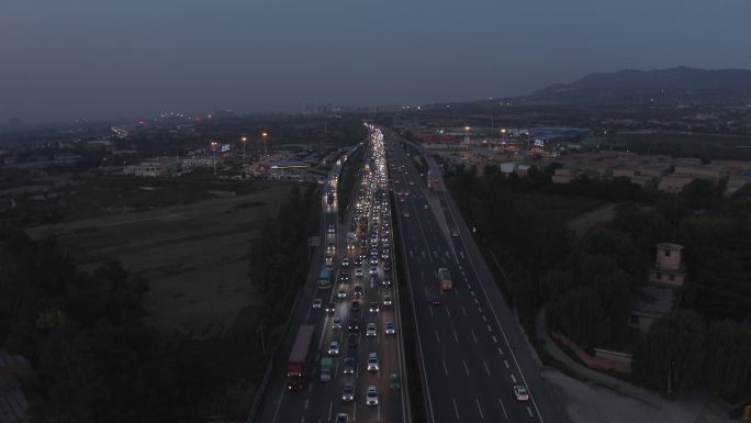 2018国庆高速堵车4K-log陕西高速