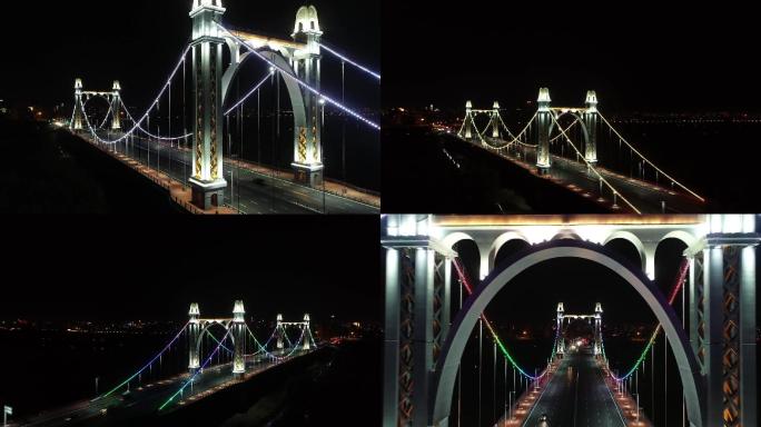 亮化工程、沈阳夜景、铁索桥、东塔桥