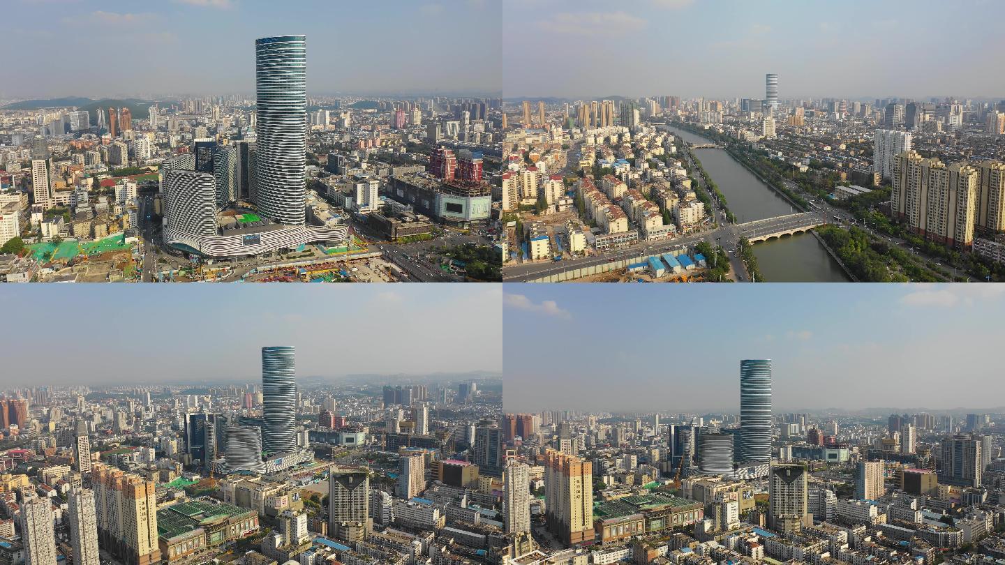 鸟瞰徐州市中心