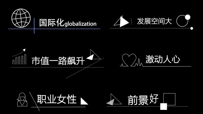 科技字幕条企业小标题关键字