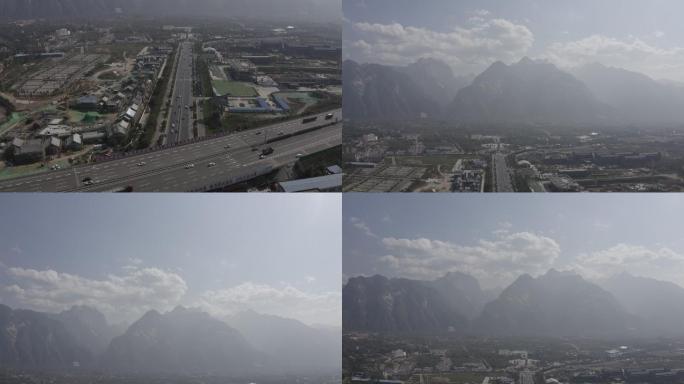 4K-log华山华阴交通华山背景