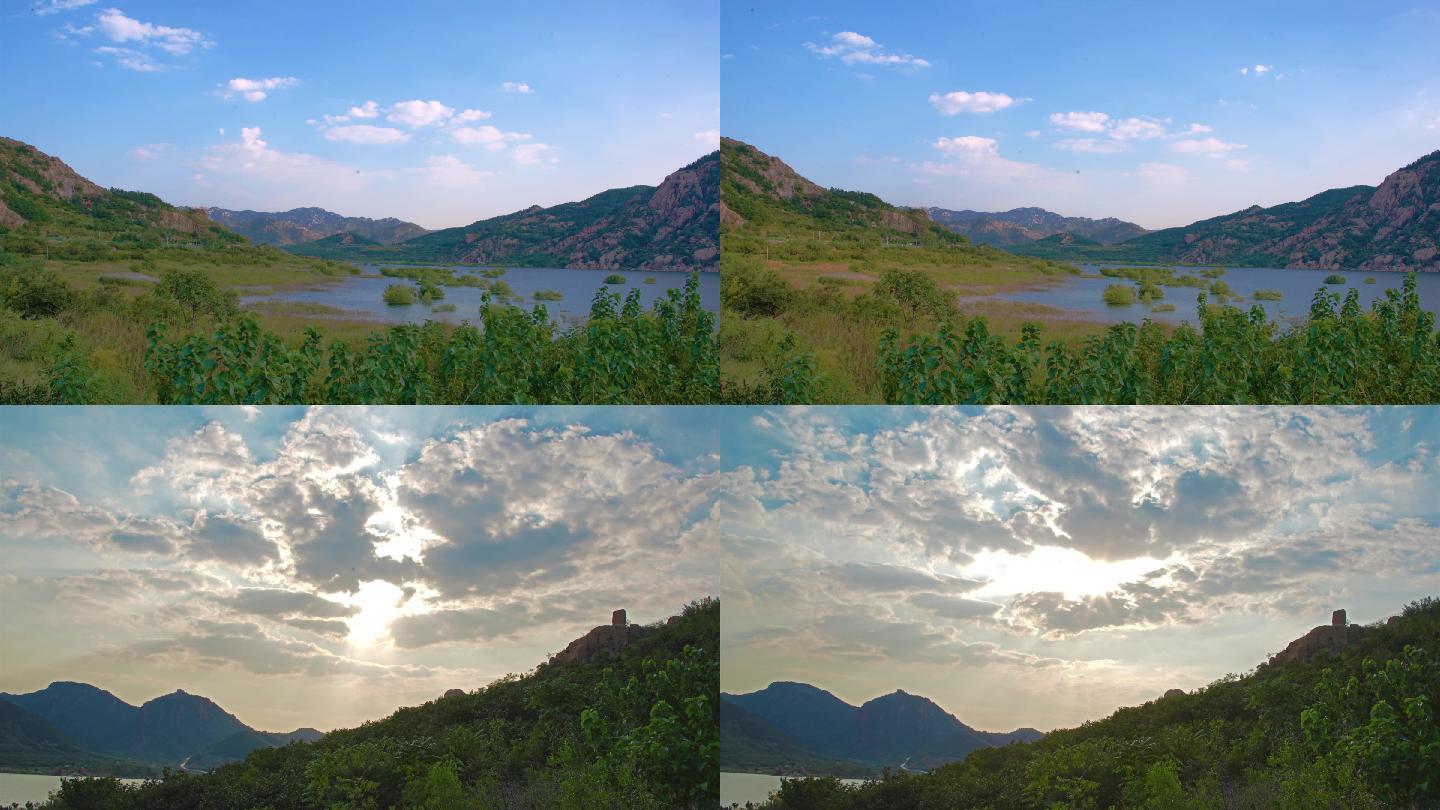 青岛自然风景水库延时4K