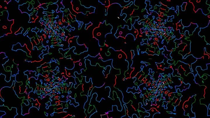 抽象无规则彩色图形变幻动画