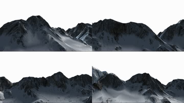 带透明通道雪山山峰山脉视频素材