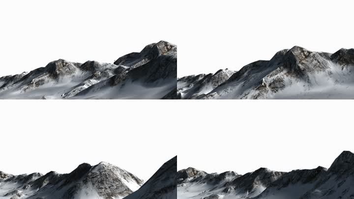 带透明通道雪山山峰山脉视频素材