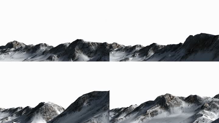 带透明通道雪山山峰山脉视频素材