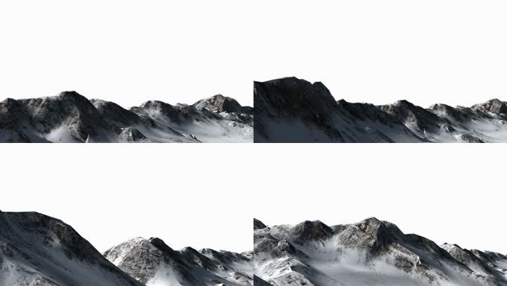 带透明通道雪山山峰山脉视频素材