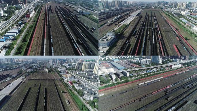 郑州北站货运列车编组站亚洲最大航拍