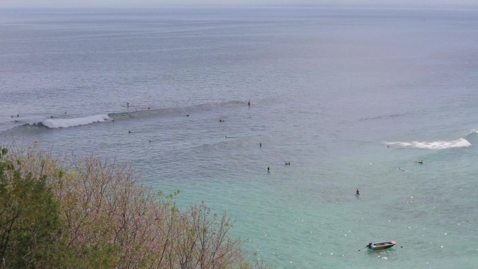 巴厘岛延时夕阳海浪海岛视频 独家可商用