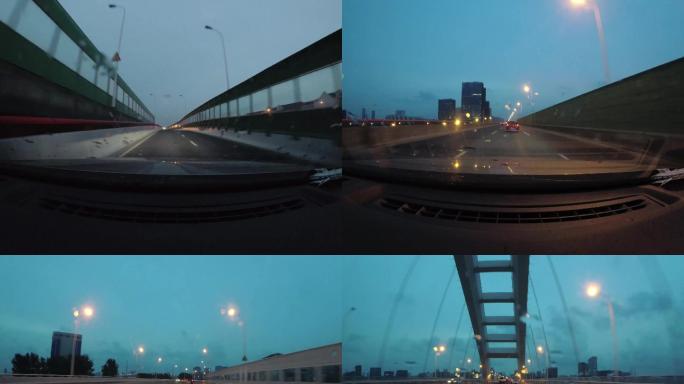 上海高架卢浦大桥延时摄影