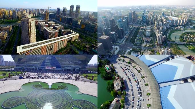 成都市高新区城市建筑环境航拍
