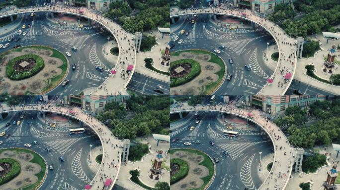 上海陆家嘴环形天桥航拍1