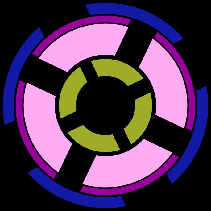 抽象彩色圆几何旋转循环带通道