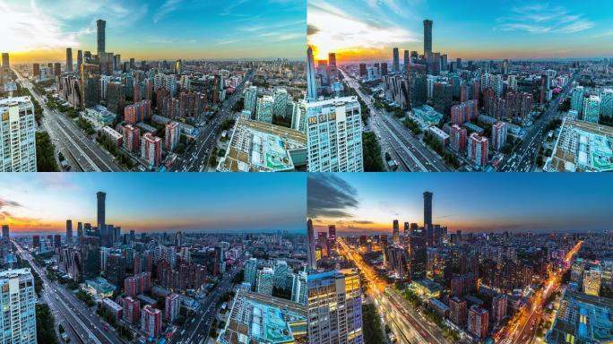 北京都市高楼延时摄影视频4K