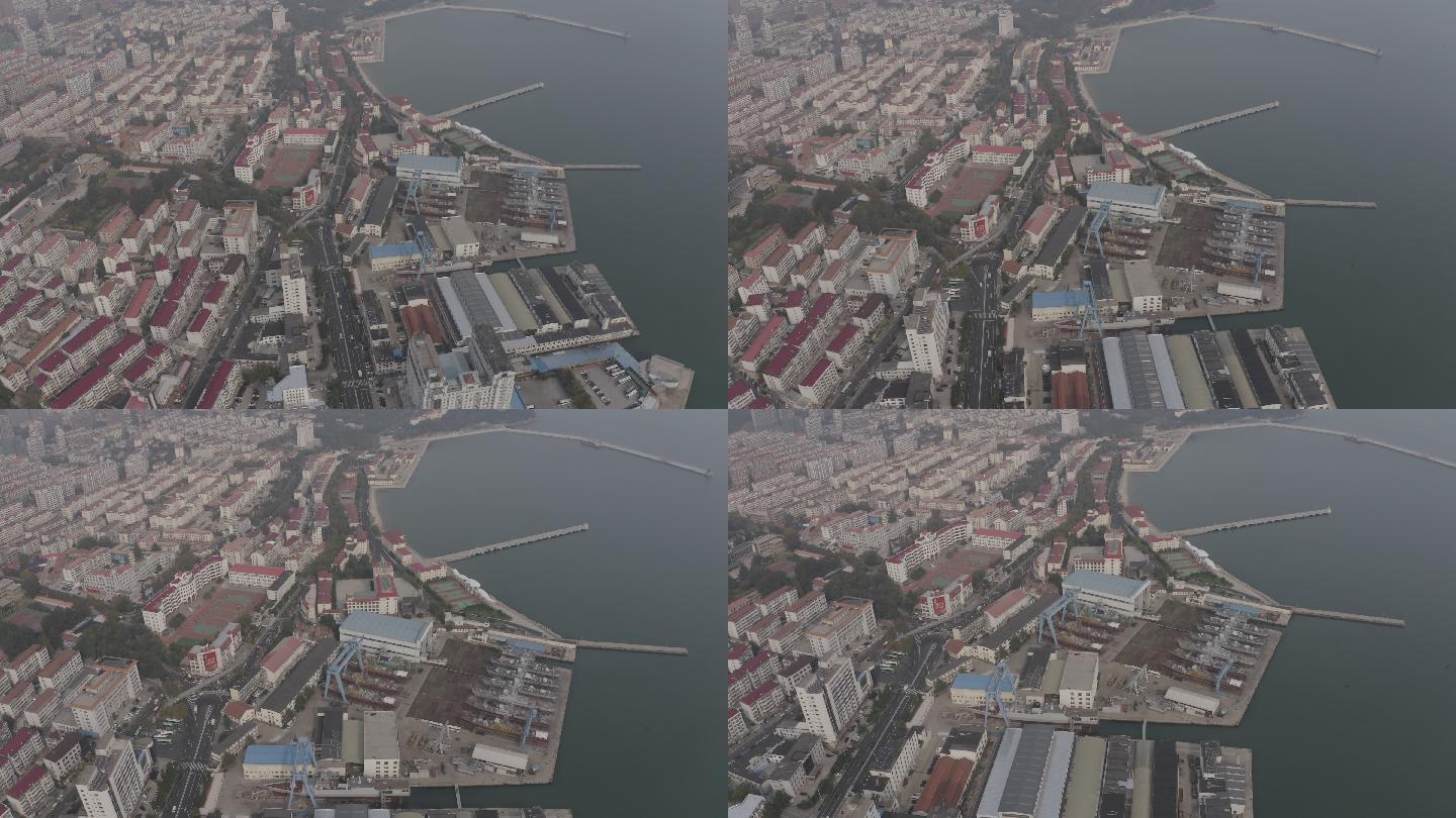 4K-log威海造船厂船坞大景