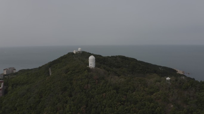 4K-log天文台航拍山东大学威海校区