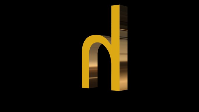 3D立体字母h旋转视频