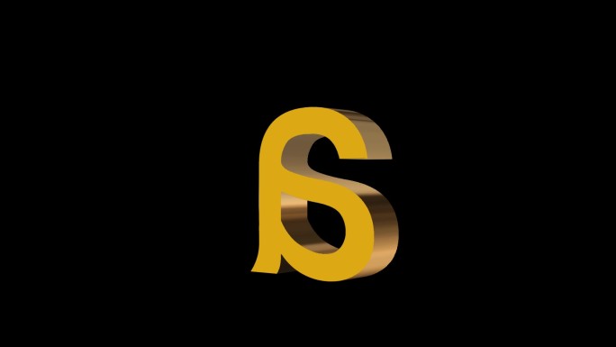3D立体字母a旋转视频