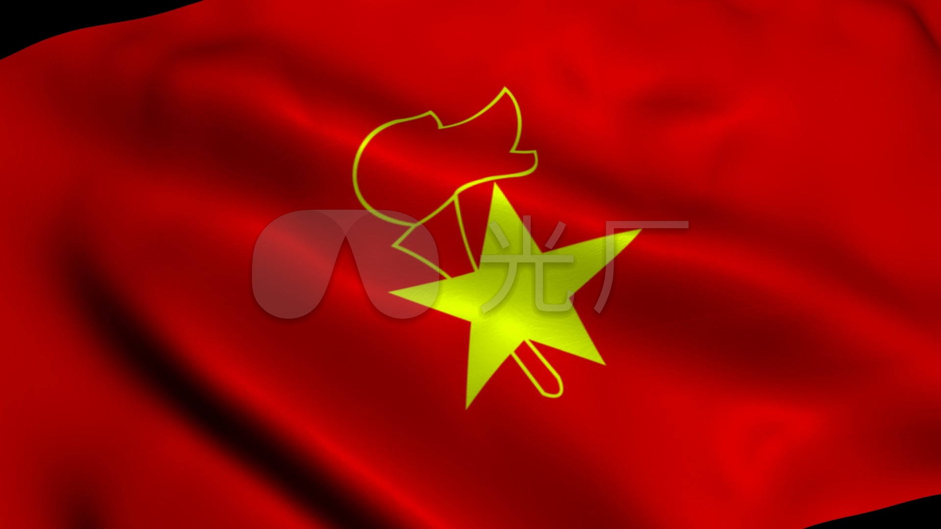 少先队队旗_1920x1080_高清视频素材下载(编号:3010375)_影视包装_vj