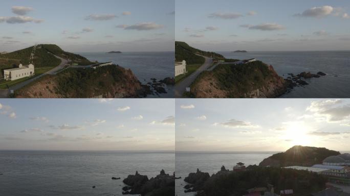 4K-log海岛晨光日出航拍