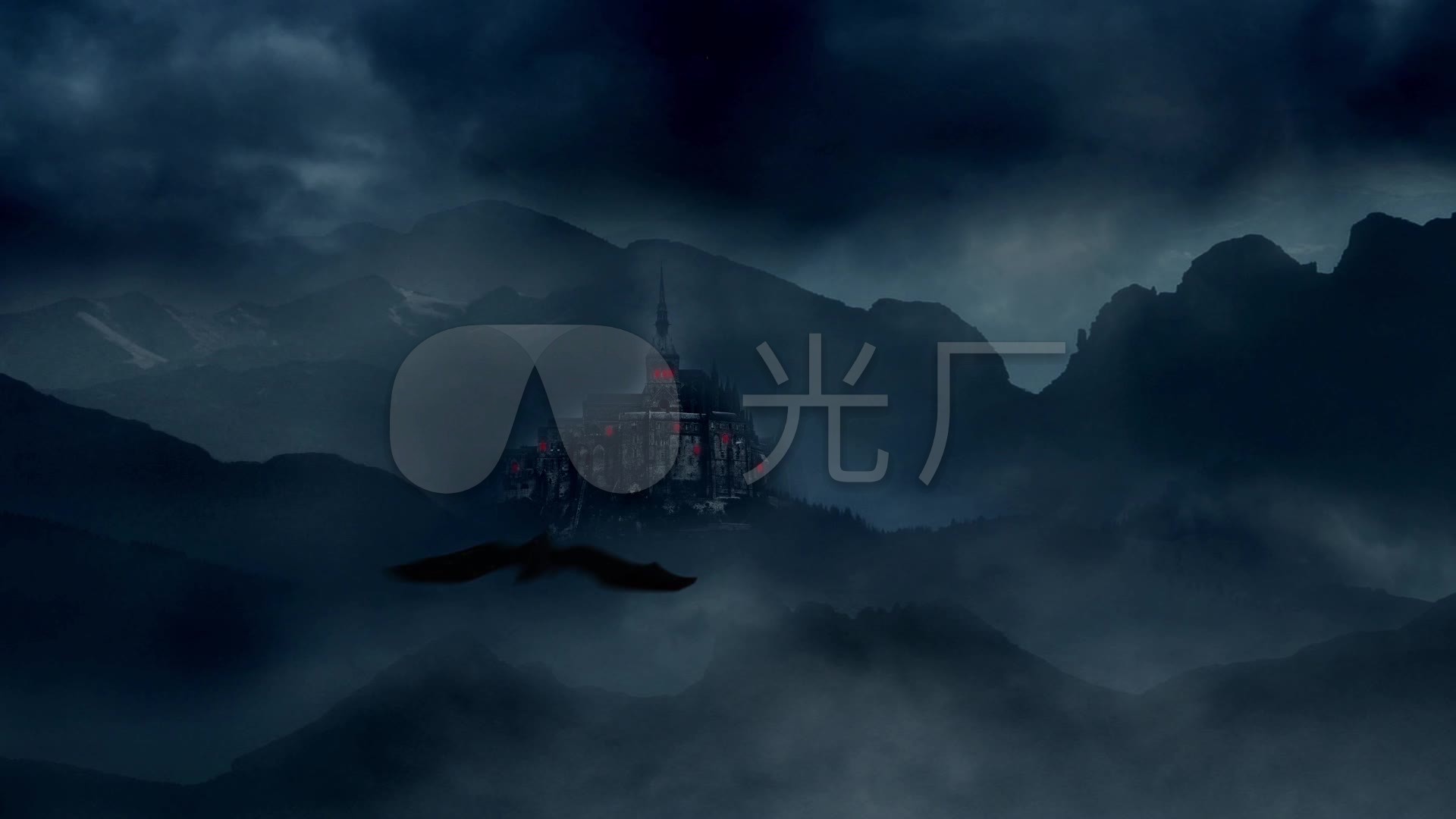 恐怖城堡乌鸦_1920x1080_高清视频素材下载(编号:3012726)_婚庆节日