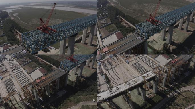4K-log三门峡铁路黄河大桥桥梁建设