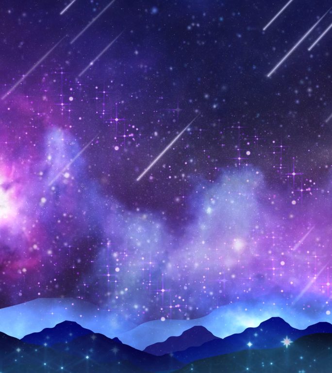紫色星空流星