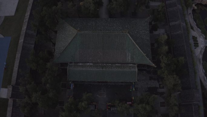 4K-log洛阳景点关林庙航拍