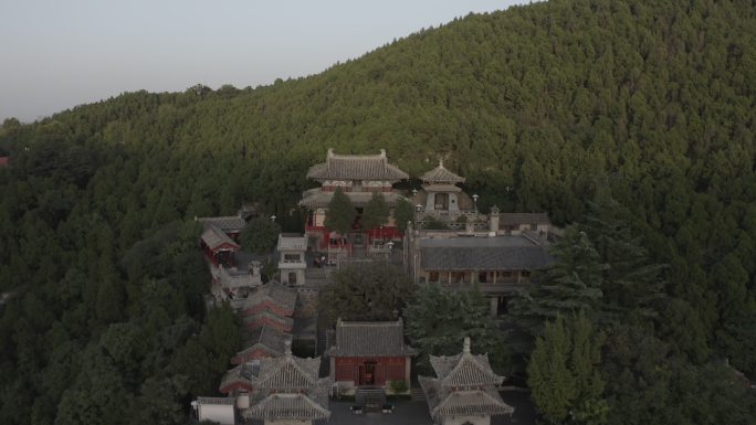 4K-log洛阳香山寺航拍