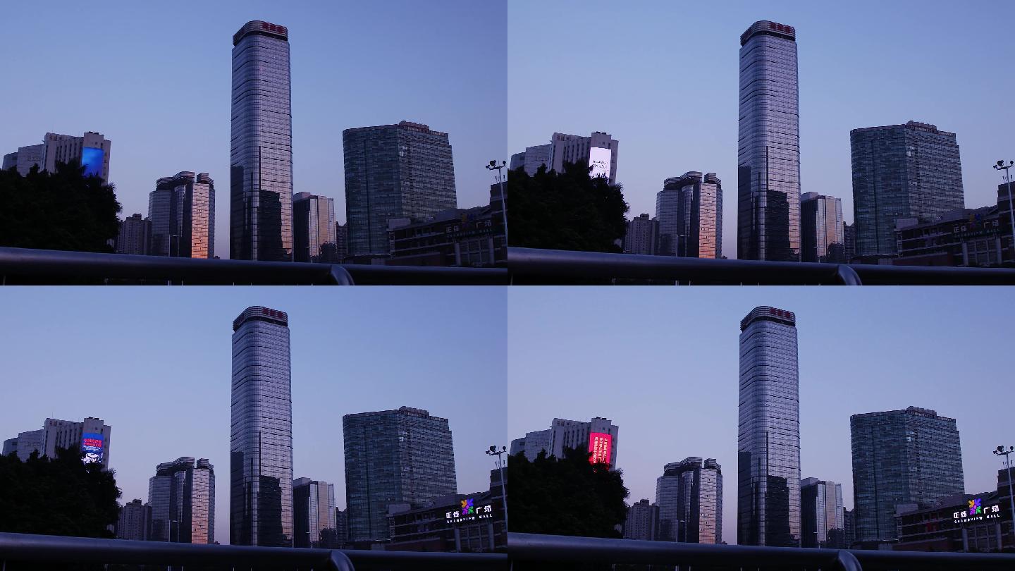 广州深秋的傍晚天高云淡能见度高20181