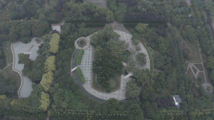 4K-log洛阳植物园航拍
