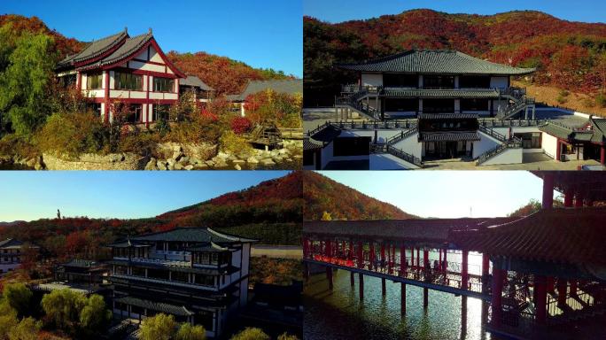 横山寺寺院公园秋天公园景色