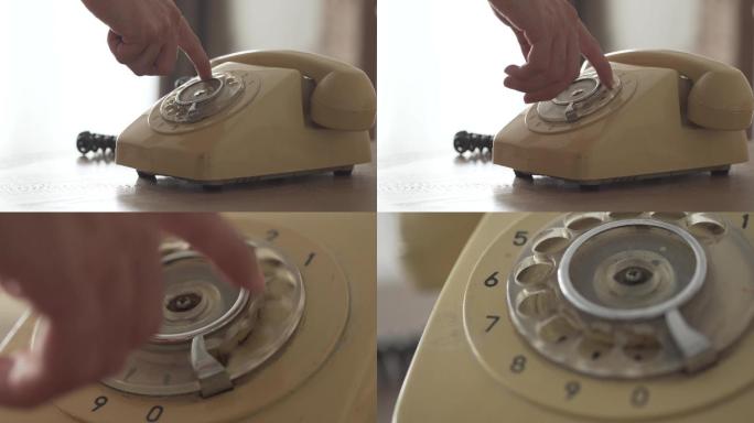 4k老式电话拨号含音频