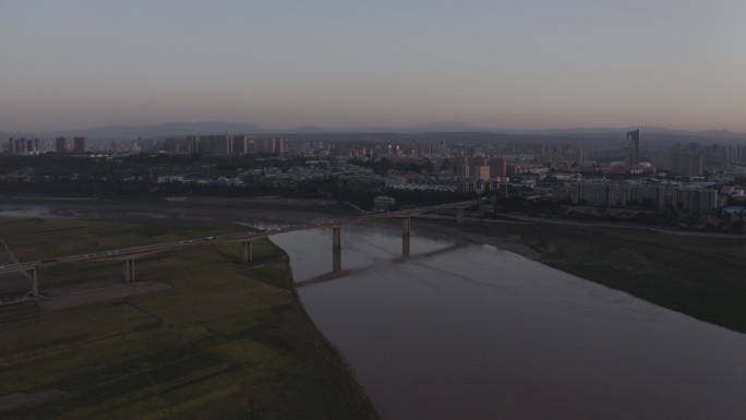 4K-log三门峡黄河大桥航拍